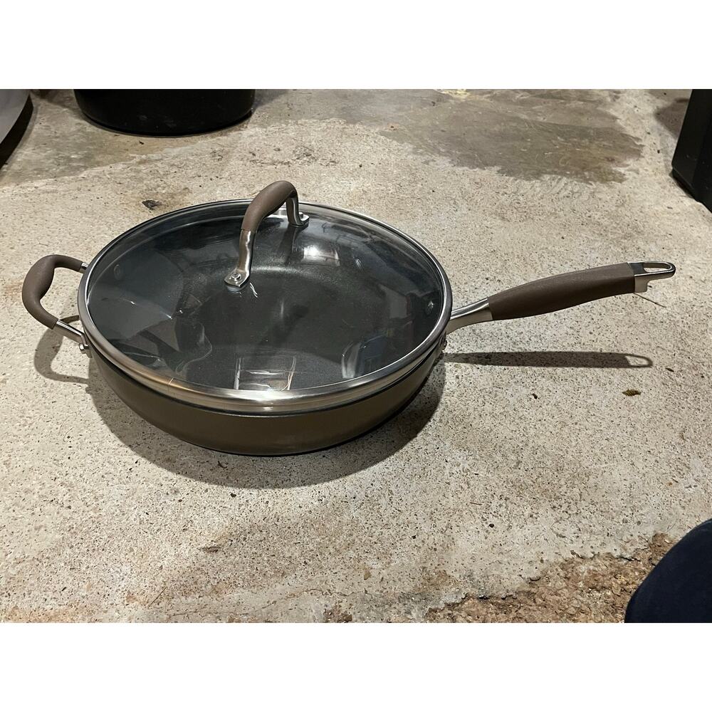 Anolon 12-Inch Deep Nonstick Frying Pan with Lid